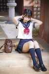 最新私拍百萬粉絲Cos簽約模特▌Nagisa魔物喵▌女子高中生の晝與夜 情趣乳夾束縛跳蛋震逼強制高潮