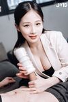 極品JVID高顏值SSS級甜美女神▌婕咪 ▌飛機杯推銷員 橋本有菜名器同款 嫻熟技巧讓客人盡情射精