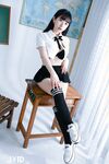 極品JVID嫵媚清純齊一身新人▌黛娜 ▌黑色蕾絲性感內衣 挺翹美乳稚嫩誘人裂縫 誘惑喜歡的男老師