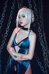 高端ACG業界女神爆機少女▌喵小吉▌Fatel Stay night黑呆 盡情欣賞嬌艷肉體